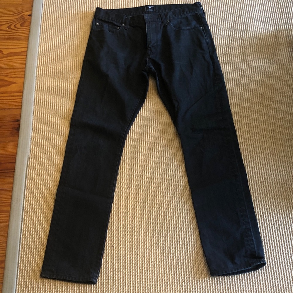 GAP Men's Slim Straight Jeans in Black Preowned Size 31-32